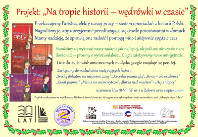 Plakat Projekt Na tropie historii wędrówki w czasie